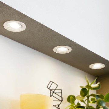 Eglo - SET 3x Infälld Belysning SARTIANO 1xLED/5W/230V