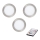 Eglo - SET 3x LED Dimbar Infälld Takbelysning TINUS LED/6W/230V + Fjärrstyrd