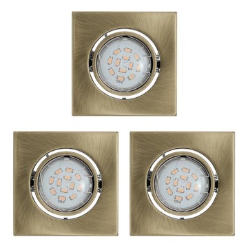 Eglo - SET 3x LED infälld spotlight IGOA 3xGU10/5W/230V
