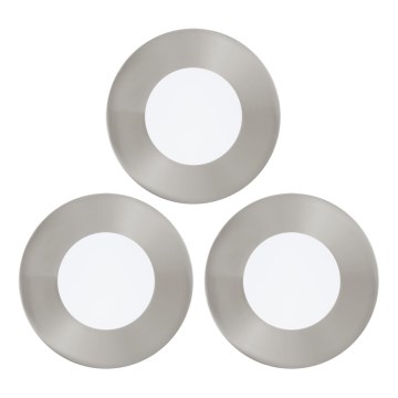 Eglo - Set med 3 LED-infällda taklampor FUEVA 1x LED/2,7W/230V Ø 8,5 cm