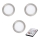 Eglo - SET OM 3 dimbara LED-inbyggnadslampor TINUS LED/17W/230V + fjärrkontroll