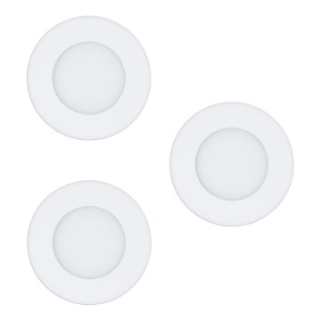 Eglo - Set om 3 LED-infällda takarmaturer FUEVA-RW 1xLED/2,8W/230V Ø 8,5 cm