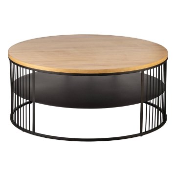 Eglo - Soffbord 36x80 cm brun/svart - FSC certifierade