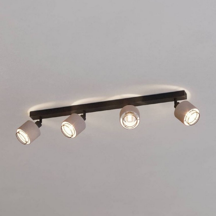 Eglo - Spotlight 4xE14/40W/230V svart/beige