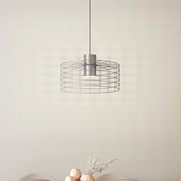 Eglo - Takkkrona på ett snöre  1xE27/40W/230V d. 48 cm silver