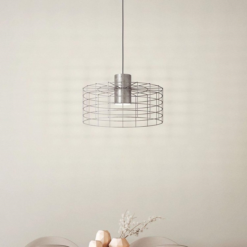 Eglo - Takkkrona på ett snöre  1xE27/40W/230V d. 48 cm silver