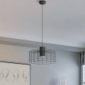 Eglo - Takkkrona på ett snöre  1xE27/40W/230V d. 48 cm svart 