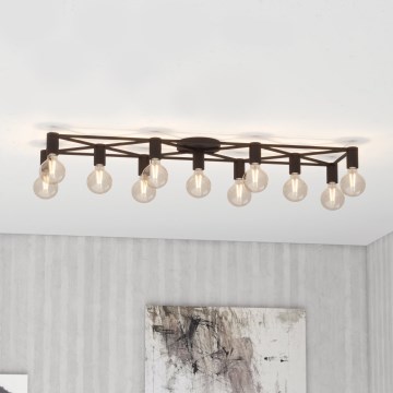 Eglo - Taklampa 11xE27/40W/230V svart