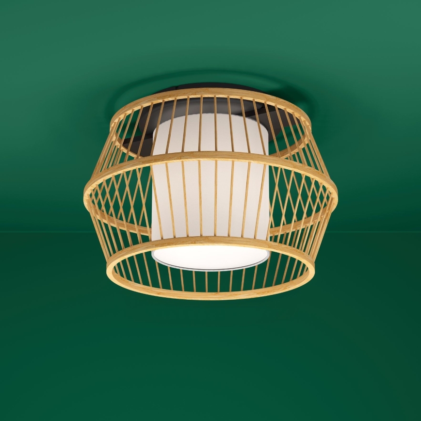 Eglo - Taklampa 1xE27/40W/230V bambu