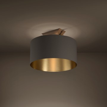 Eglo - Taklampa 1xE27/40W/230V brun/guld