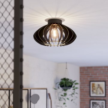 Eglo - Taklampa 1xE27/40W/230V diameter 38 cm svart