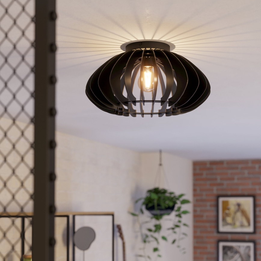 Eglo - Taklampa 1xE27/40W/230V diameter 45 cm svart