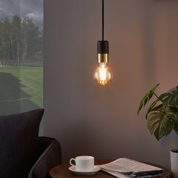 Eglo - Taklampa 1xE27/40W/230V svart/guld