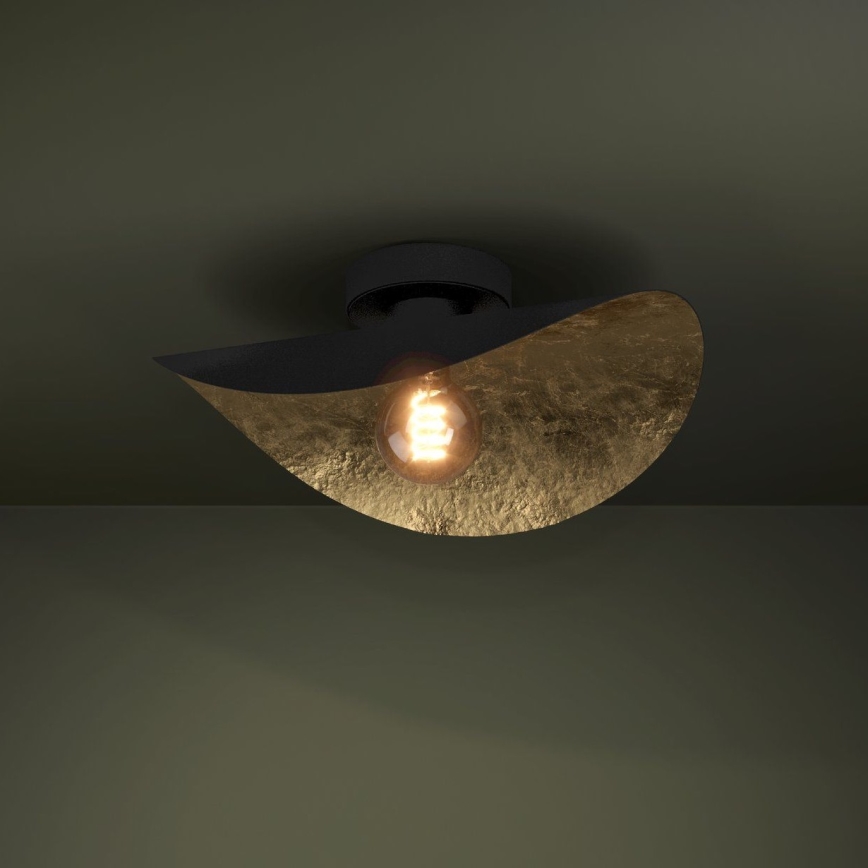 Eglo - Taklampa 1xE27/40W/230V svart/guld
