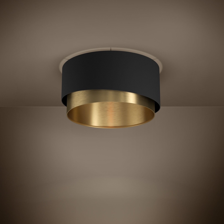 Eglo - Taklampa 1xE27/40W/230V svart/guld