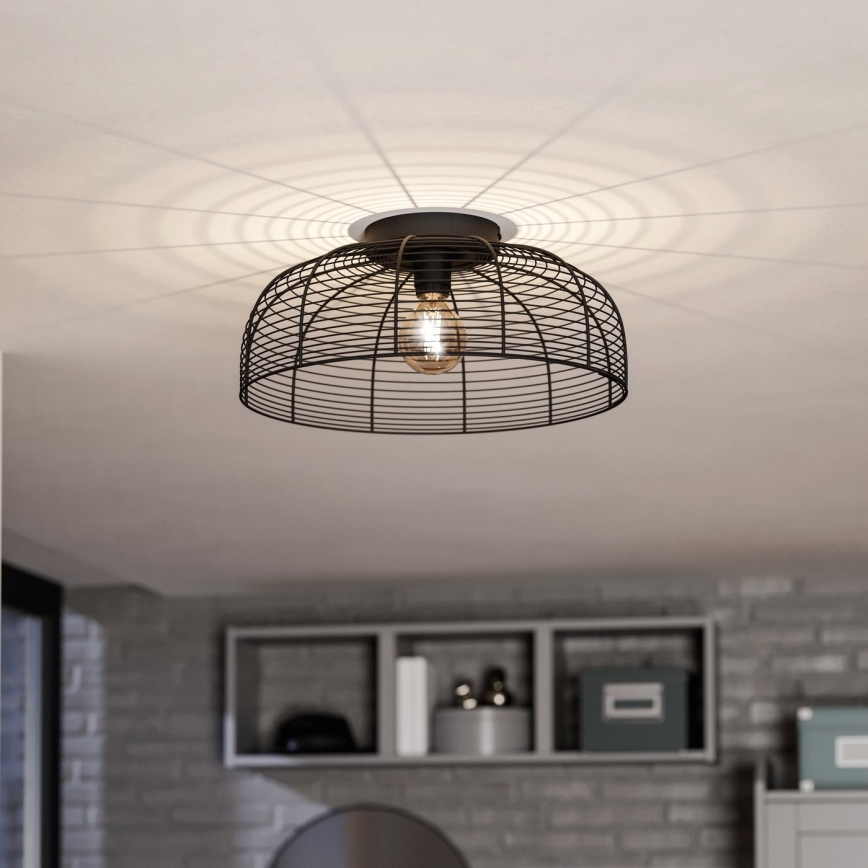 Eglo - Taklampa 1xE27/40W/230V svart
