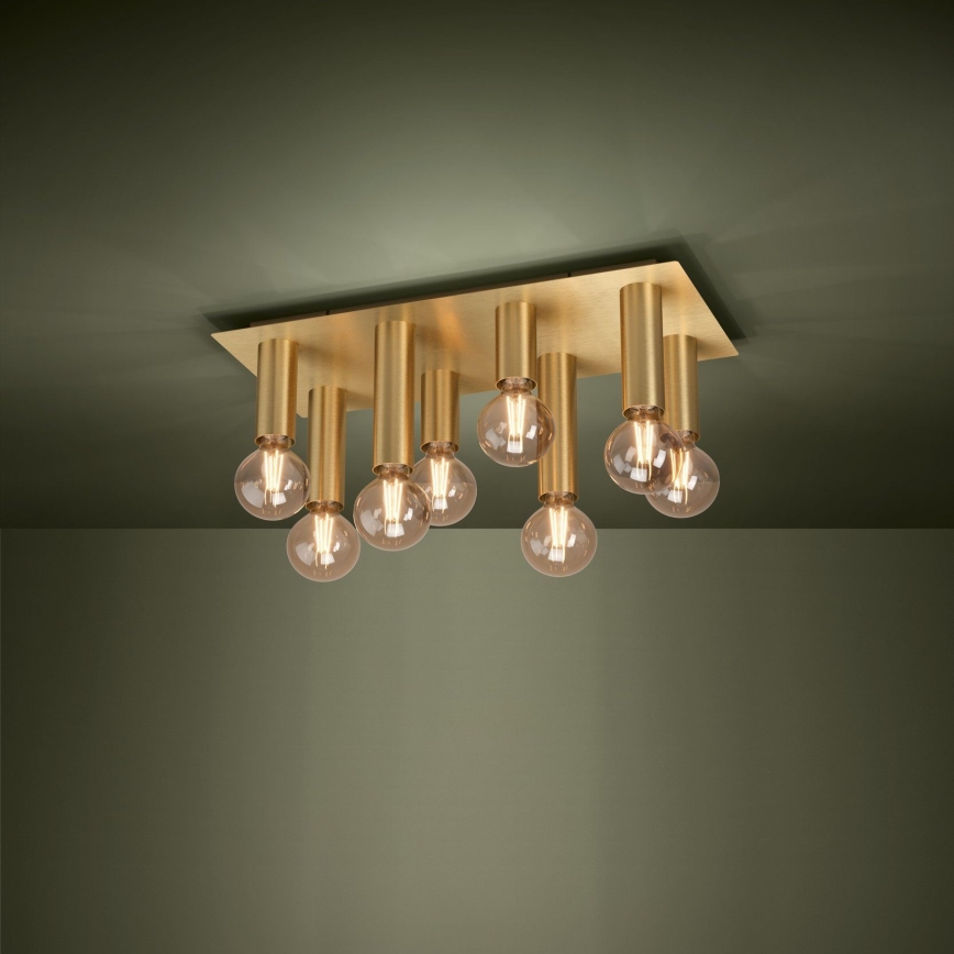 Eglo - Taklampa 8xE27/40W/230V guld