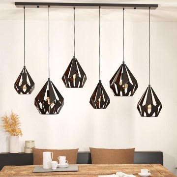 Eglo - Taklampa med 6xE27/40W/230V