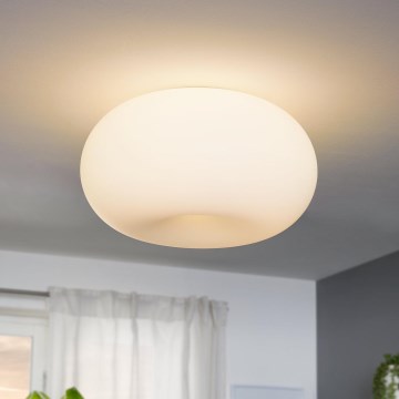 EGLO - Taklampa OPTICA 2xE27/60W/230V opalglas diameter 35 cm
