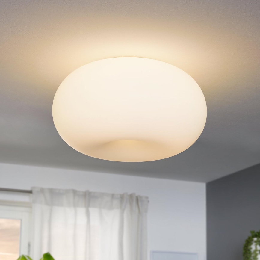 EGLO - Taklampa OPTICA 2xE27/60W/230V opalglas diameter 35 cm