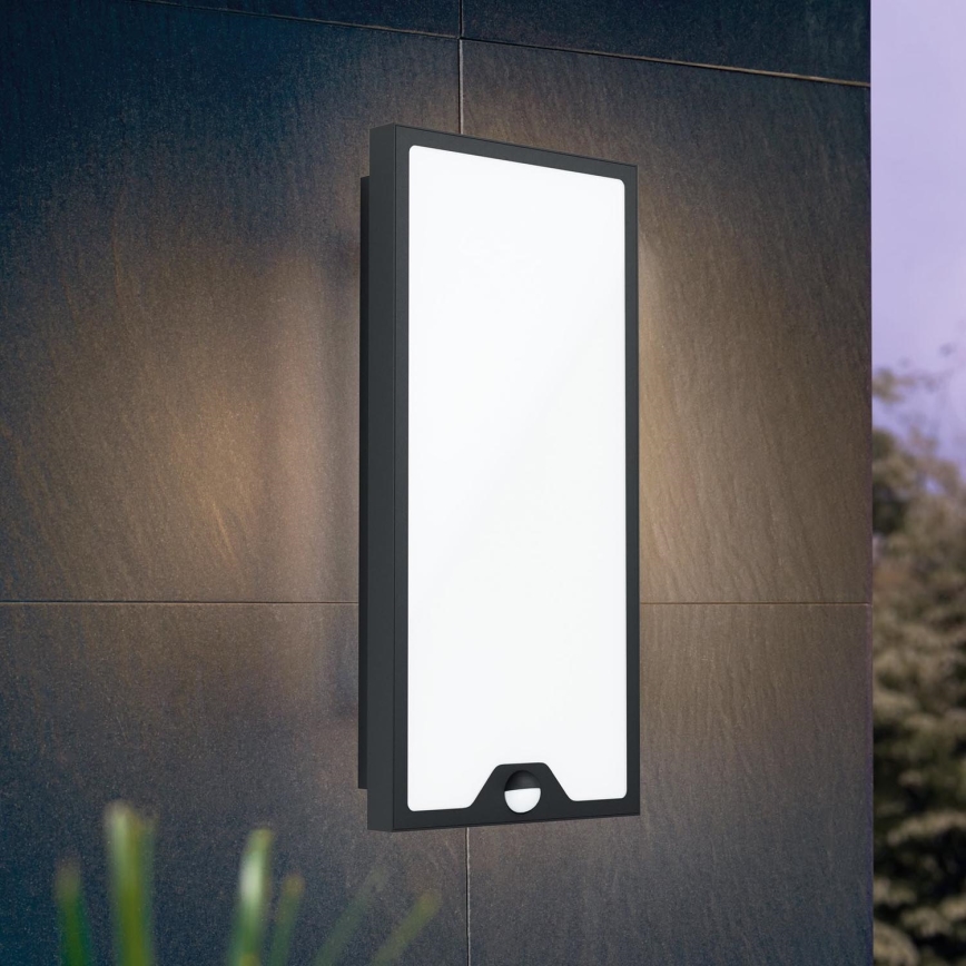Eglo - Utomhus LED vägglampa  med sensor   LED/16W/230V IP44