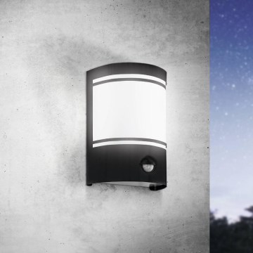 Eglo - Utomhus väggbelysning med en sensor 1xE27/40W/230V IP44