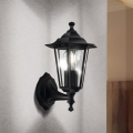 Eglo - Utomhus vägglampa  1xE27/60W svart 