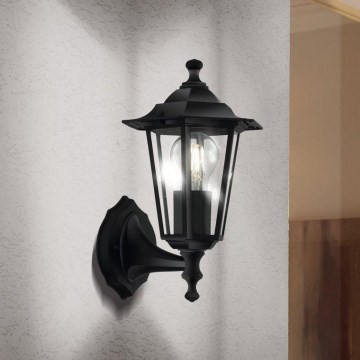 Eglo - Utomhus vägglampa  1xE27/60W svart 