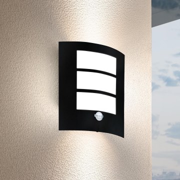 Eglo - Utomhus vägglampa  med sensor  1xE27/40W/230V IP44