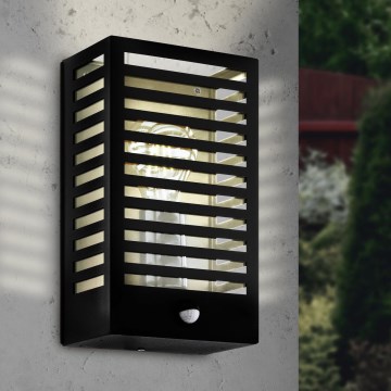 Eglo - Utomhusvägglampa med sensor ALAMONTE 1xE27/60W/230V IP44