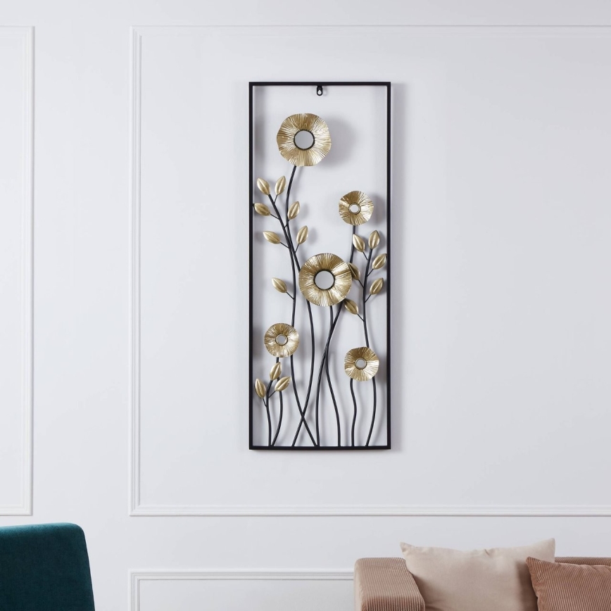 Eglo - Väggdekoration 100x38,5 cm svart/guld