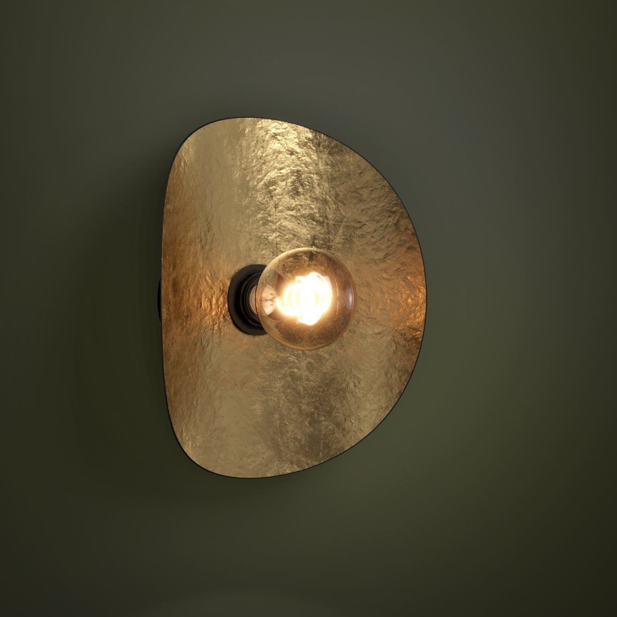 Eglo - Vägglampa 1xE27/40W/230V svart/guld