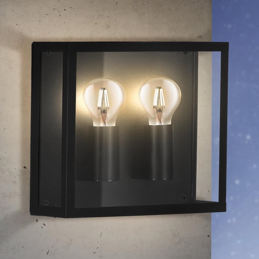 Eglo - Vägglampa för utomhusbruk 2xE27/40W/230V IP44