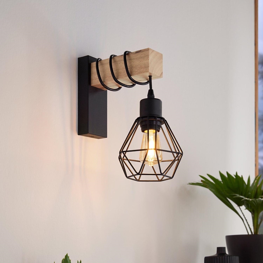 Eglo - Vägglampa TOWNSHEND 1xE27/60W/230V