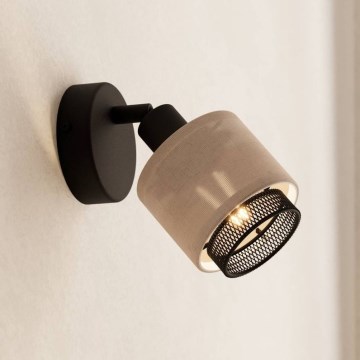 Eglo - Väggspotlight 1xE14/40W/230V svart/beige