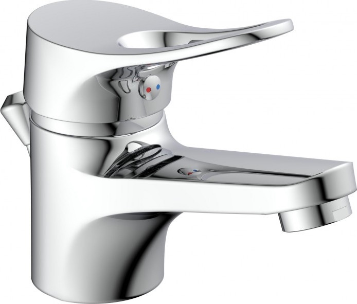 Eisl NI075VECR - Tvättställsblandare + bottenventil med bräddavlopp VERONA, blank krom