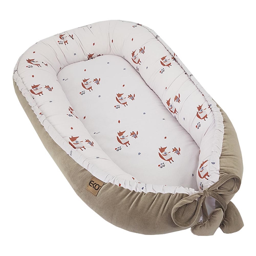 EKO - Cotton baby nest FOX 90x60 cm