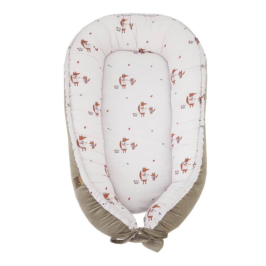 EKO - Cotton baby nest FOX 90x60 cm