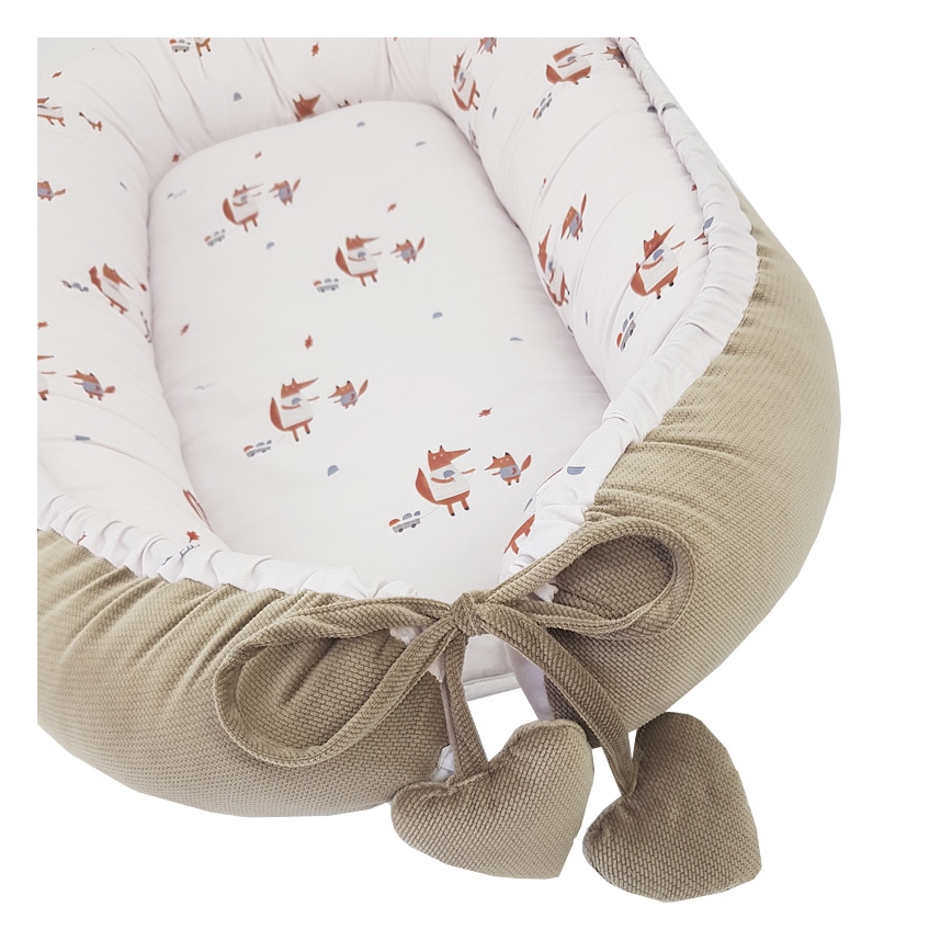 EKO - Cotton baby nest FOX 90x60 cm