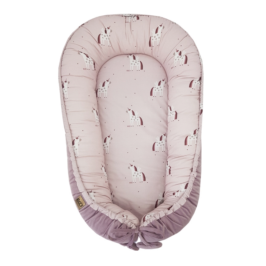 EKO - Cotton baby nest UNICORN 90x60 cm