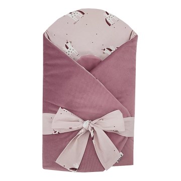 EKO - Cotton swaddle blanket UNICORN 75x75 cm