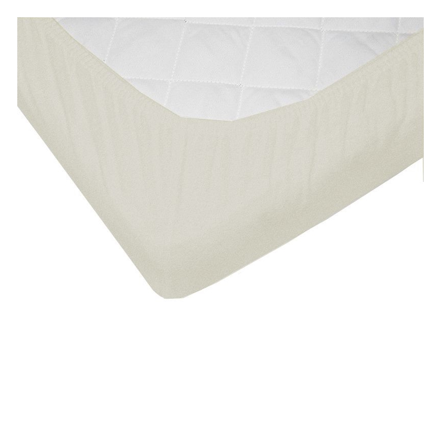 EKO - Waterproof sheet with an elastic band JERSEY 120x60 cm beige