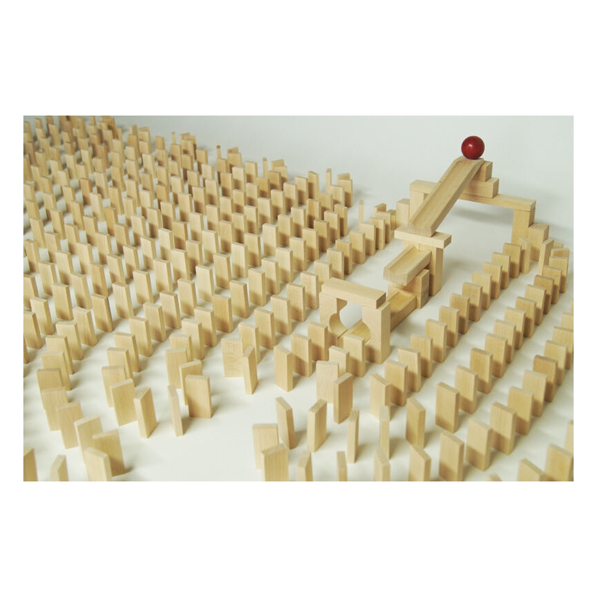 EkoToys - Domino av trä 4 830 delar bok