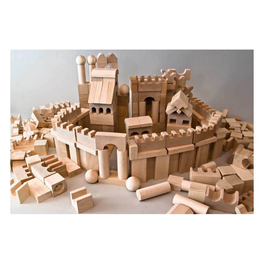 EkoToys - Träklossar naturfärgade 220 st