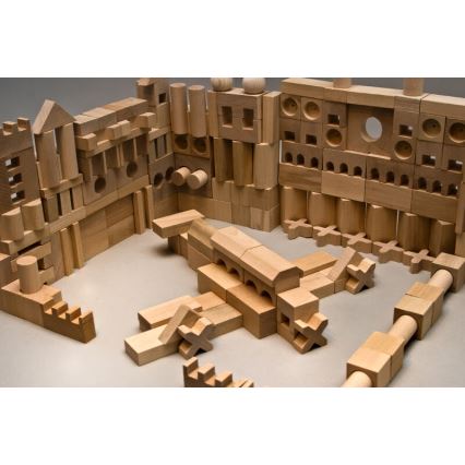 EkoToys - Träklossar naturfärgade 220 st