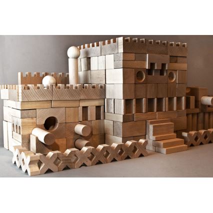 EkoToys - Träklossar naturfärgade 220 st