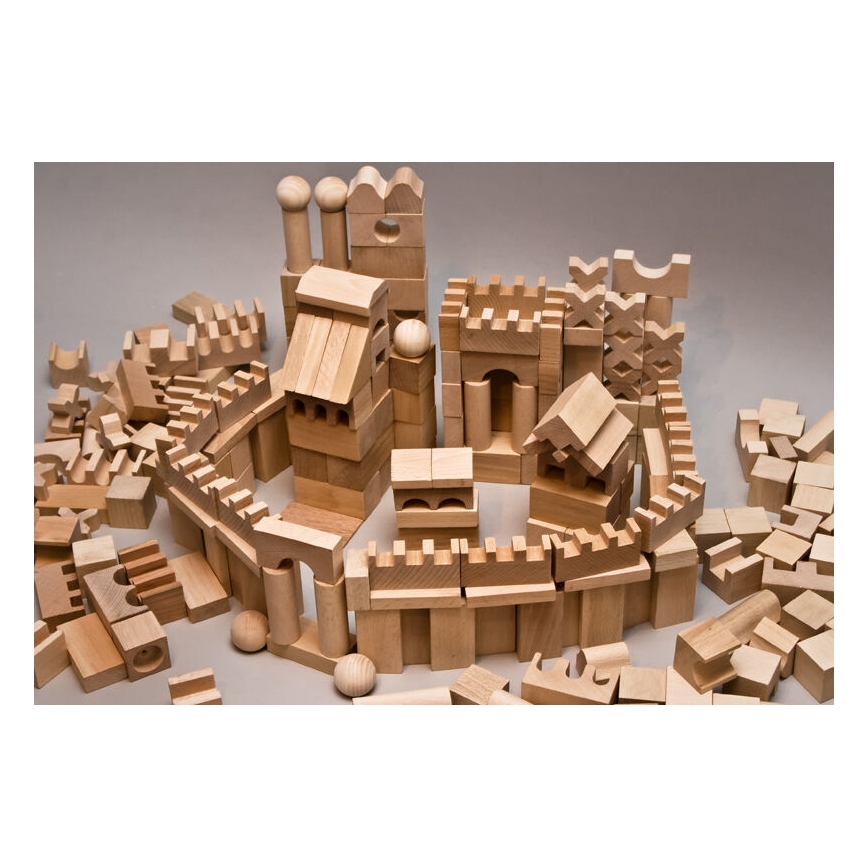 EkoToys - Träklossar naturfärgade 220 st