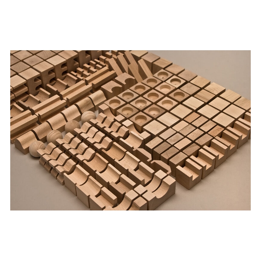 EkoToys - Träklossar naturlig 220 delar