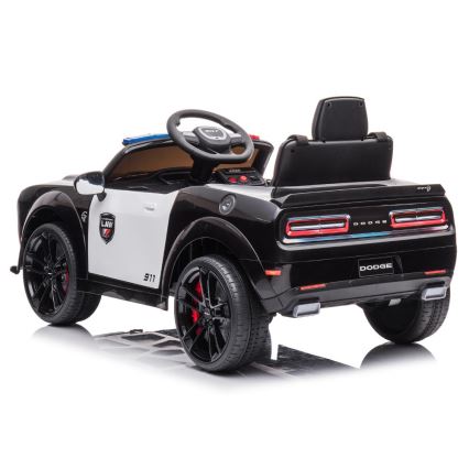 Elbil Dodge Challenger Polis 50W/4500 mAh svart/vit