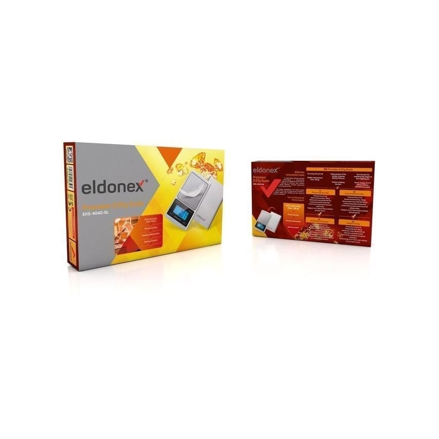 ELDONEX EKS-4040-SL - Högprecisionsvåg 2xCR2032 silver
